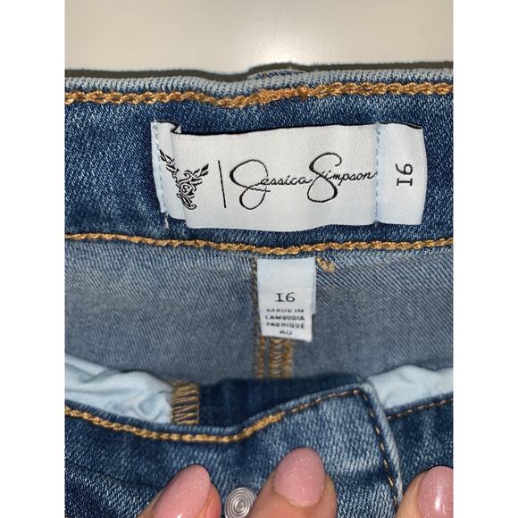 NWT Jessica Simpson Women's Ankle Flare Jeans Blue Size 16 Light Wash - Picture 3 of 7